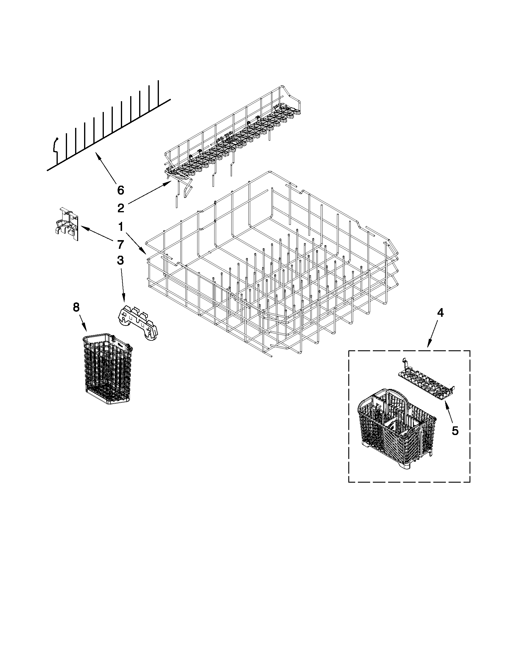 Lower rack parts