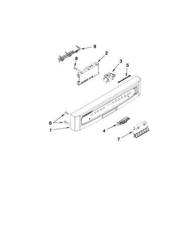 Control panel and latch parts