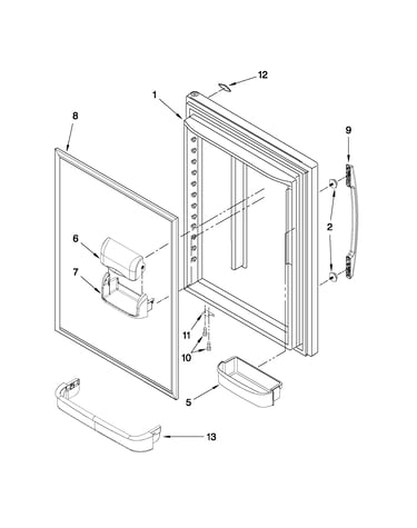 Refrigerator door parts