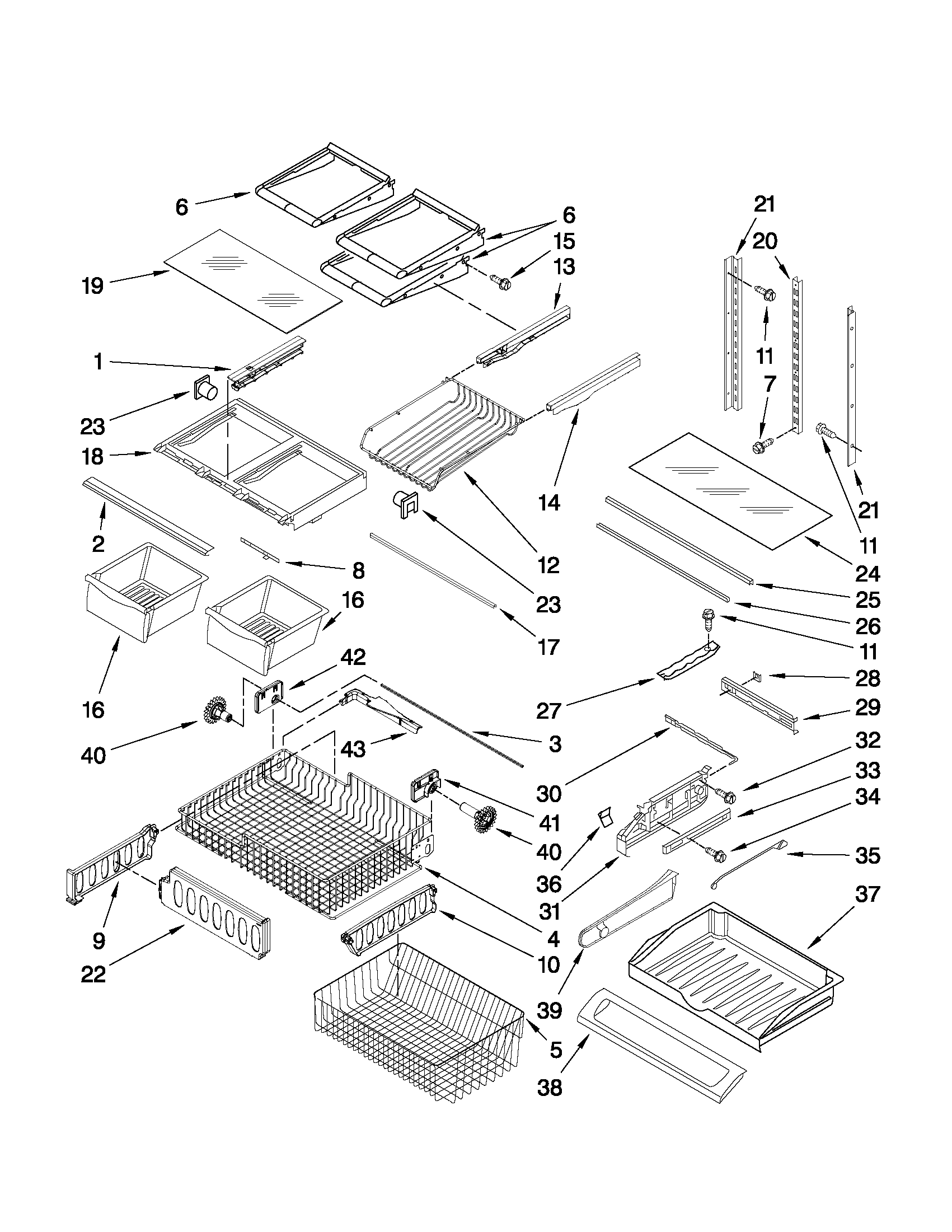 Shelf parts