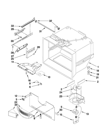 Freezer liner parts
