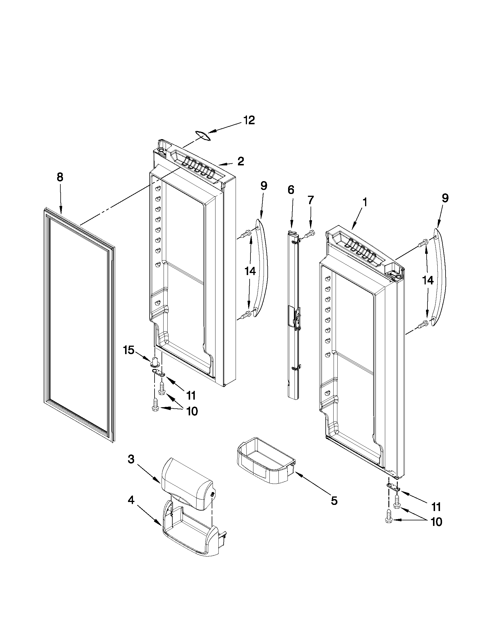 Refrigerator door parts