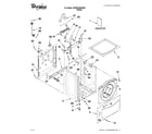 Whirlpool WFW9150WW02 top and cabinet parts diagram