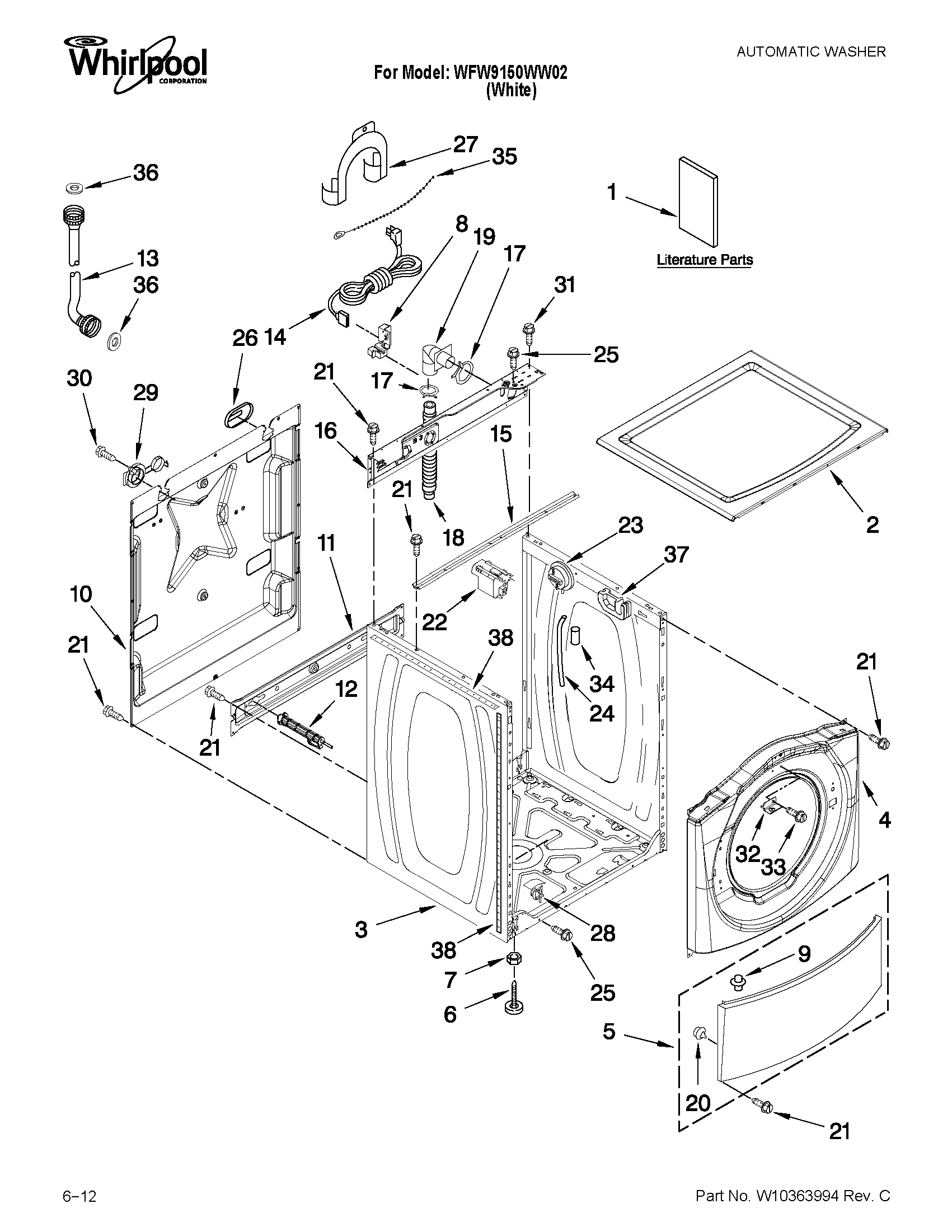 Top and cabinet parts