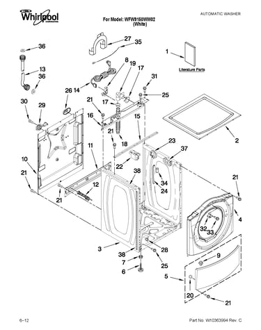 Top and cabinet parts