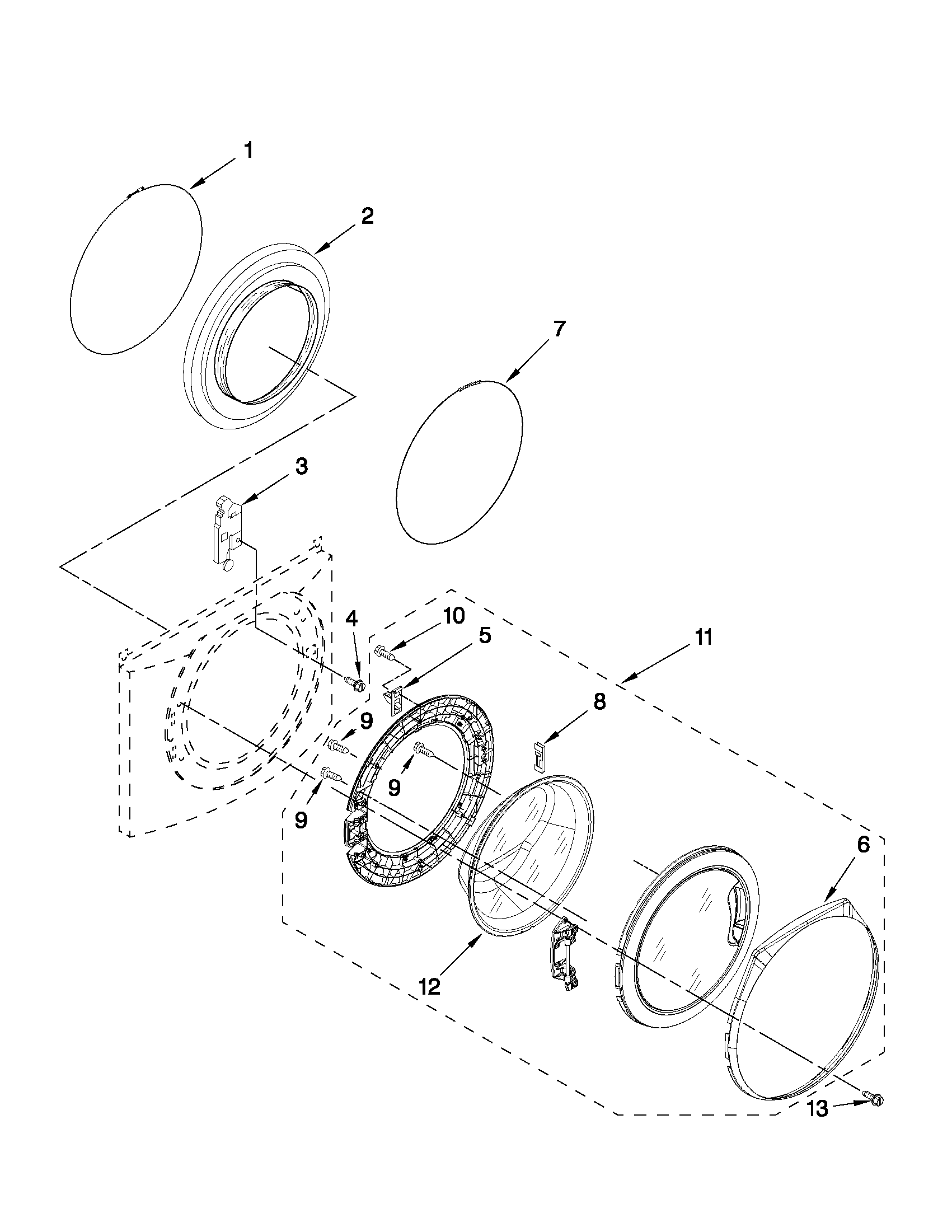 Door and latch parts