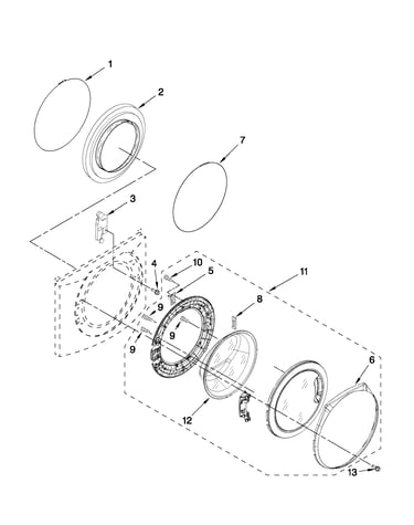 Door and latch parts