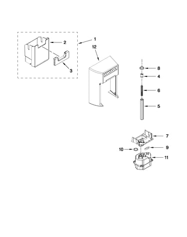 Motor and ice container parts