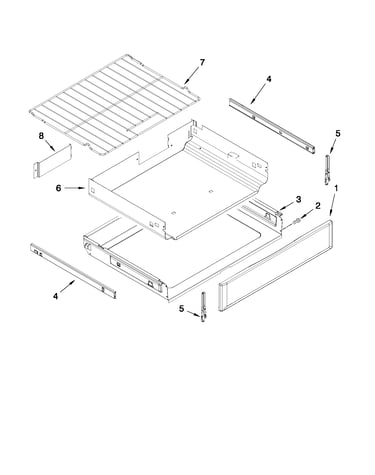 Drawer and rack parts