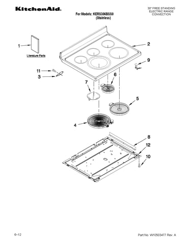 Cooktop parts