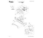 Whirlpool WED8200YW1 top and console parts diagram
