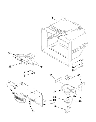 Freezer liner parts