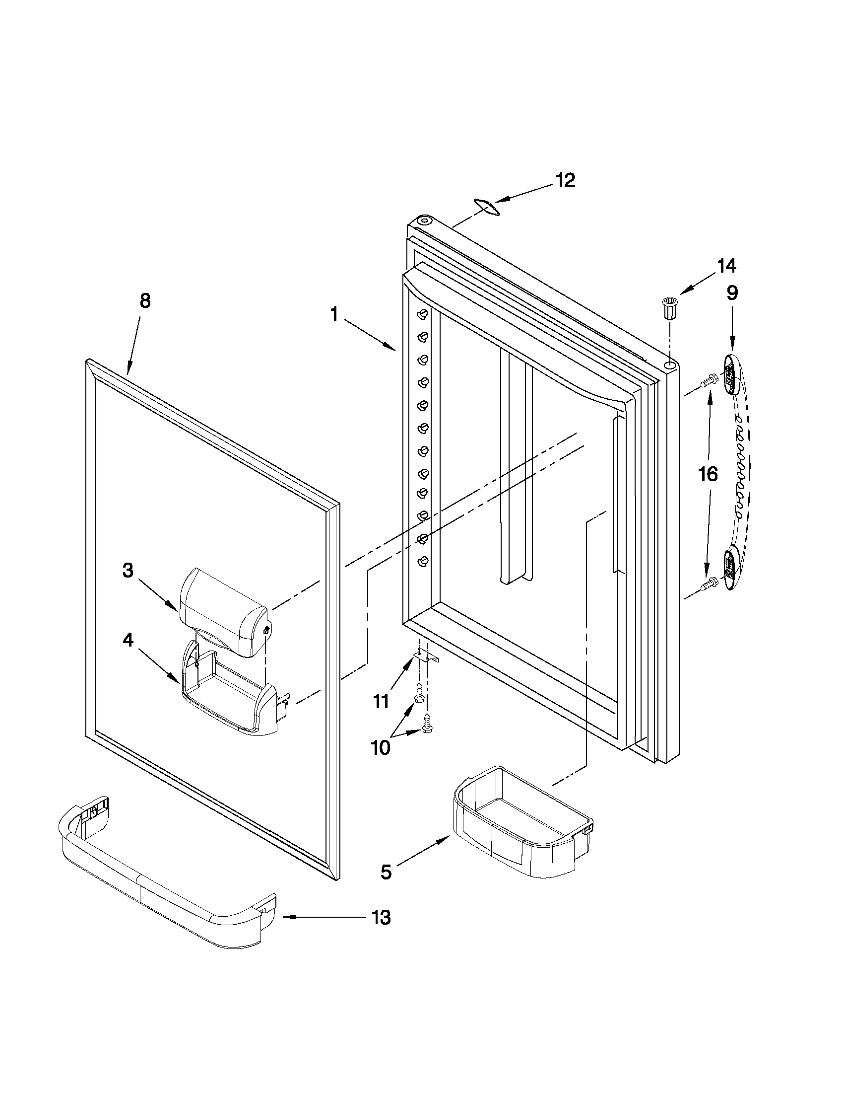 Refrigerator door parts