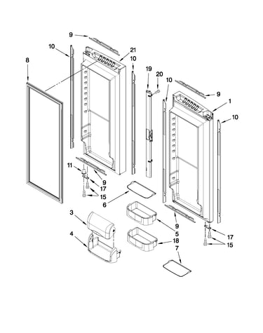 Refrigerator door parts