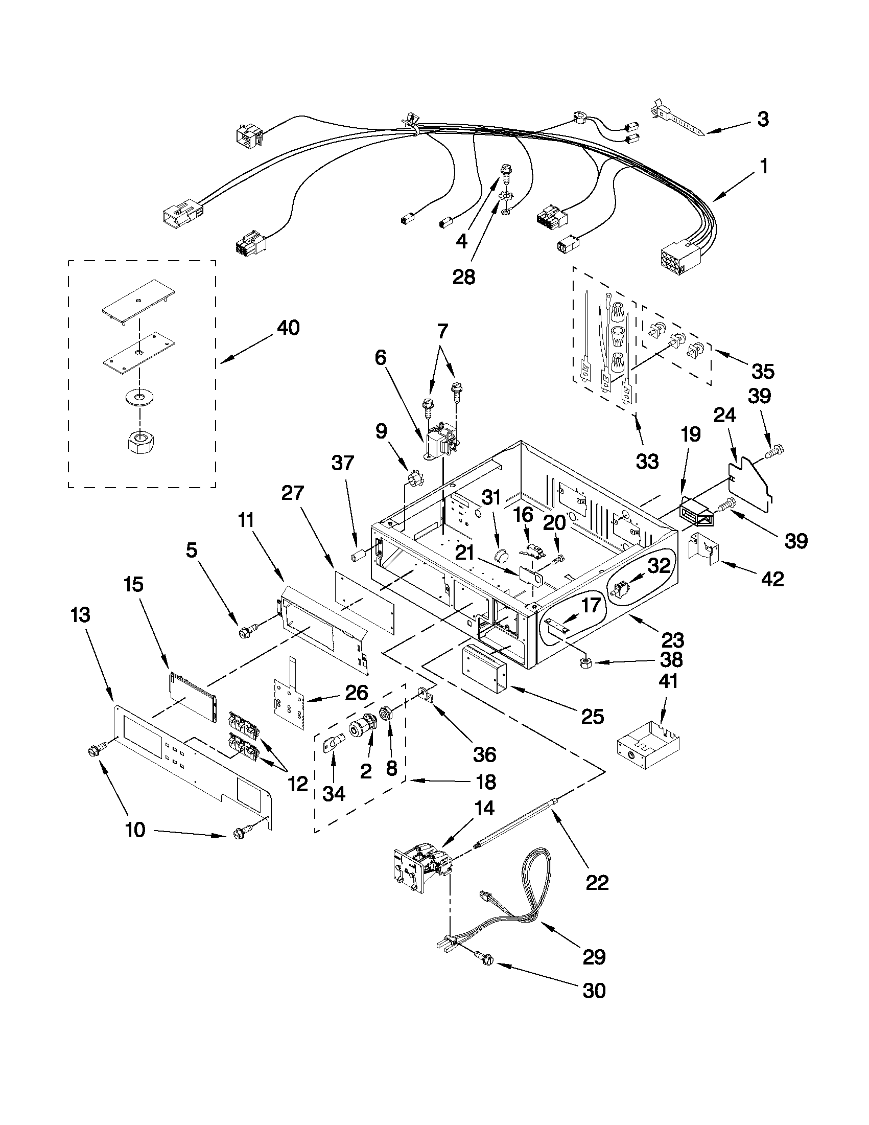 Control panel and separator parts