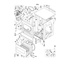 Maytag MLE24PDAZW0 upper cabinet and front panel parts diagram