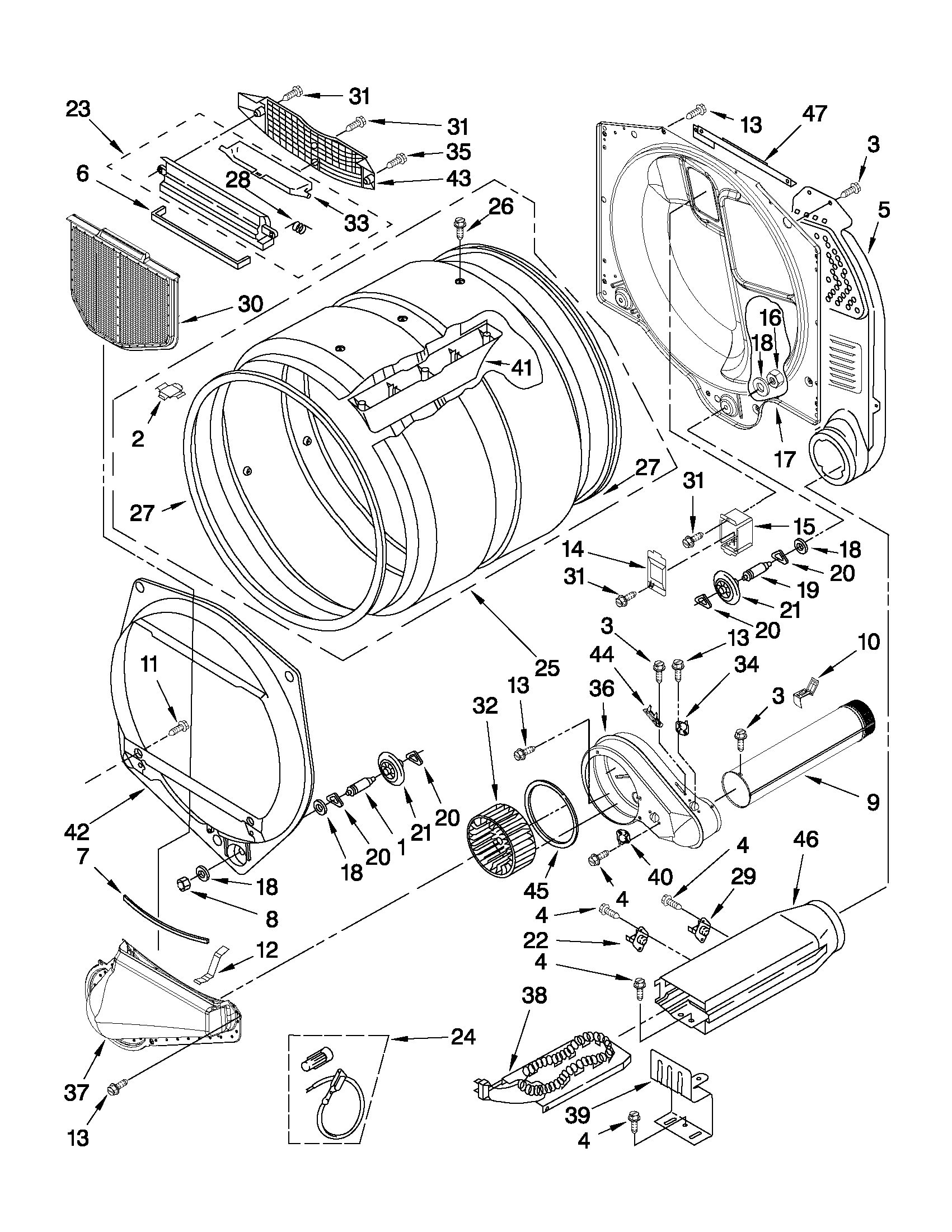 UPPER AND LOWER BULKHEAD PARTS