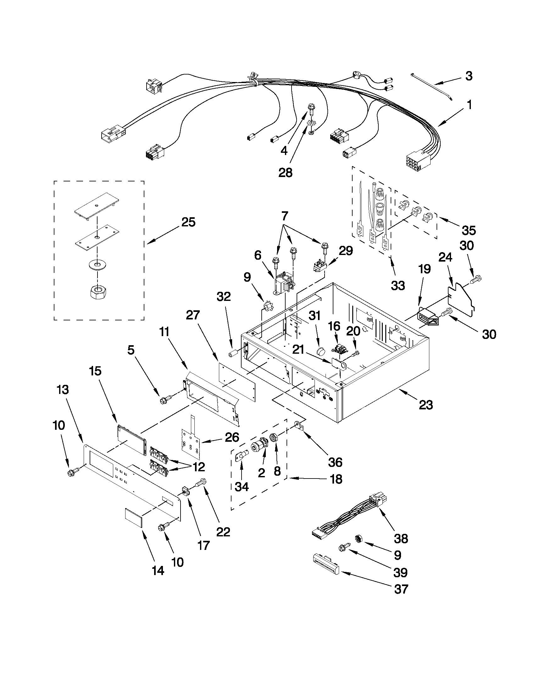 Control panel and separator parts