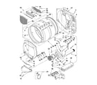 Maytag MLE24PRAYW0 upper and lower bulkhead parts diagram