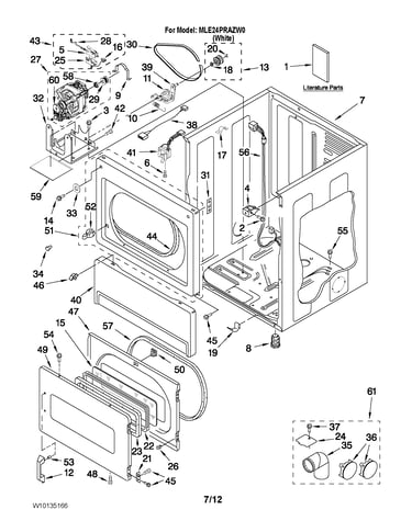 Lower cabinet and front panel parts
