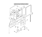 Maytag MDB7851AWB0 tub and frame parts diagram