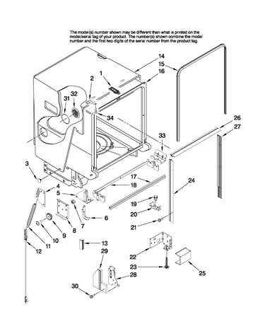 Tub and frame parts
