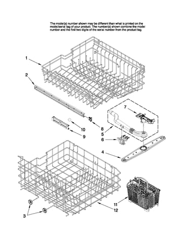 Upper and lower rack parts