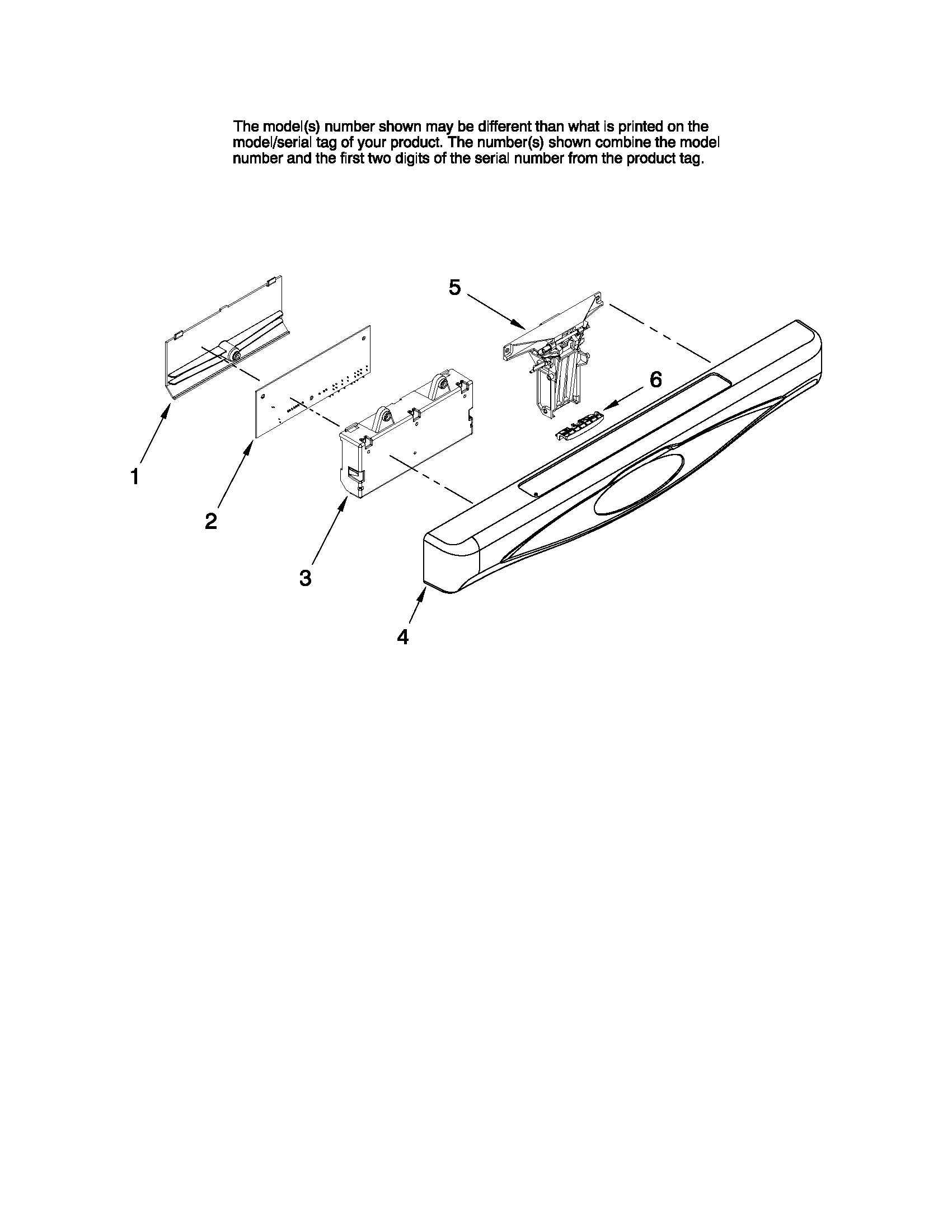 CONTROL PANEL AND LATCH PARTS