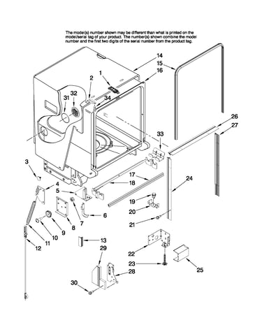 Tub and frame parts