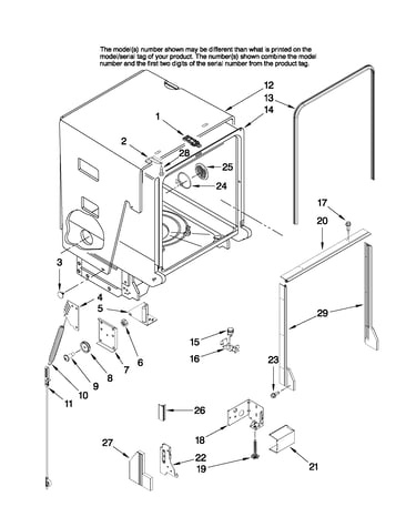 Tub and frame parts