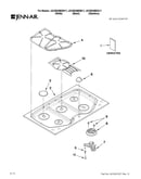 Cooktop, burner and grate parts