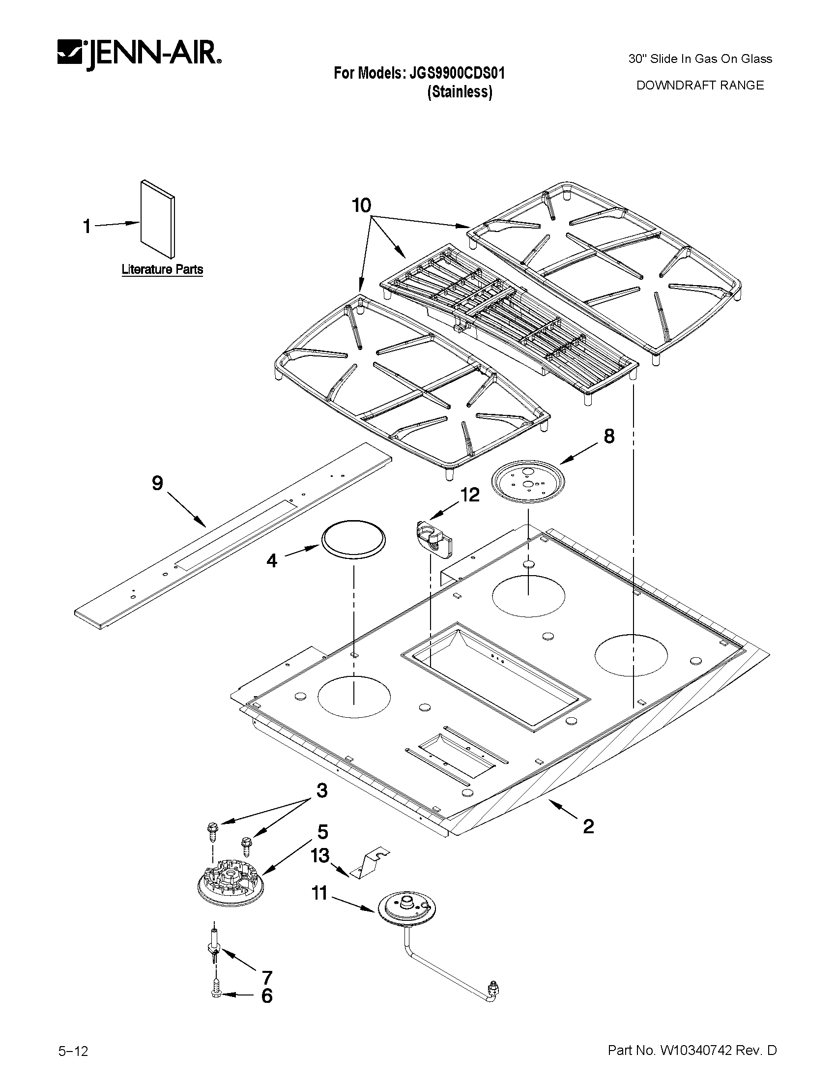 Cooktop parts