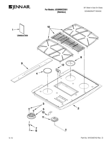 Cooktop parts