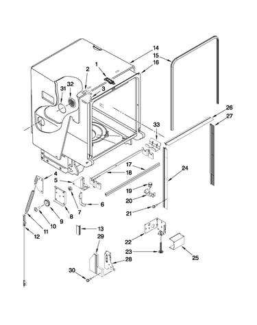 Tub and frame parts