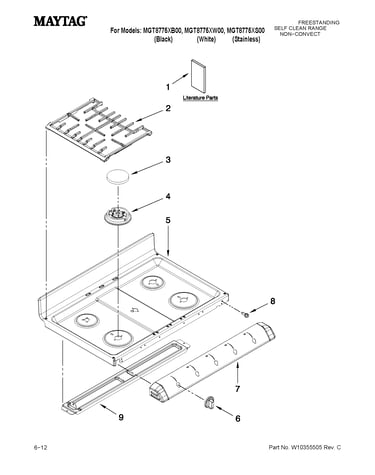 Cooktop parts