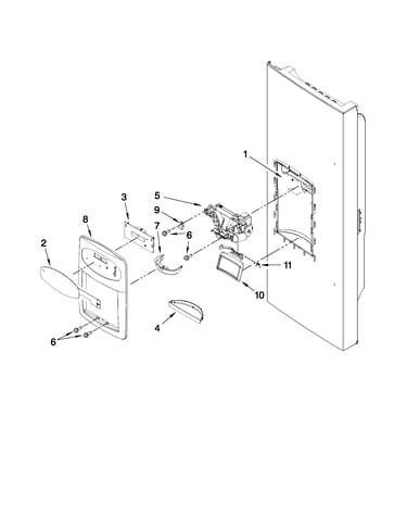 Dispenser front parts