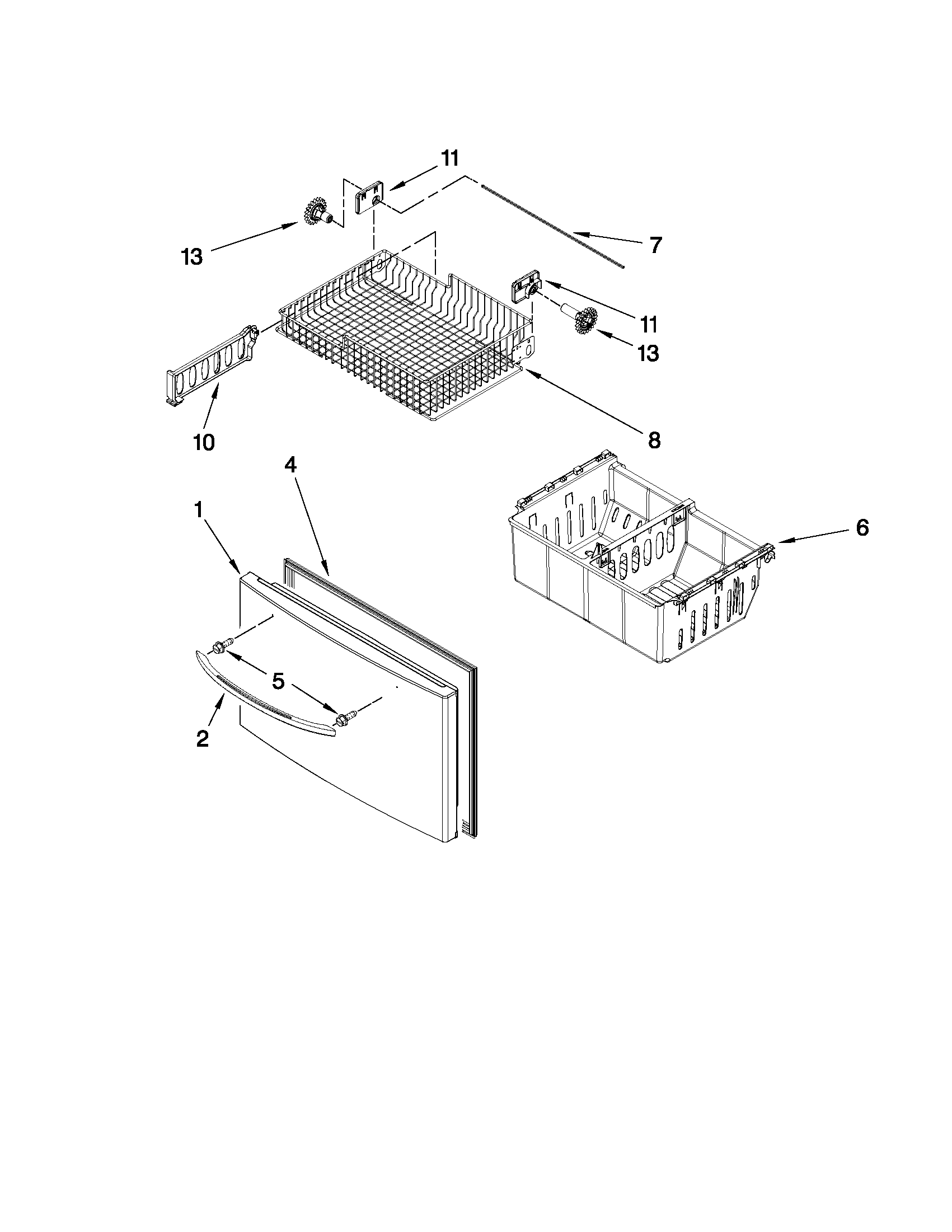 Freezer door parts