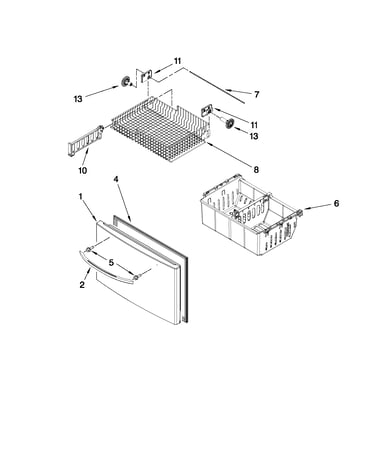 Freezer door parts
