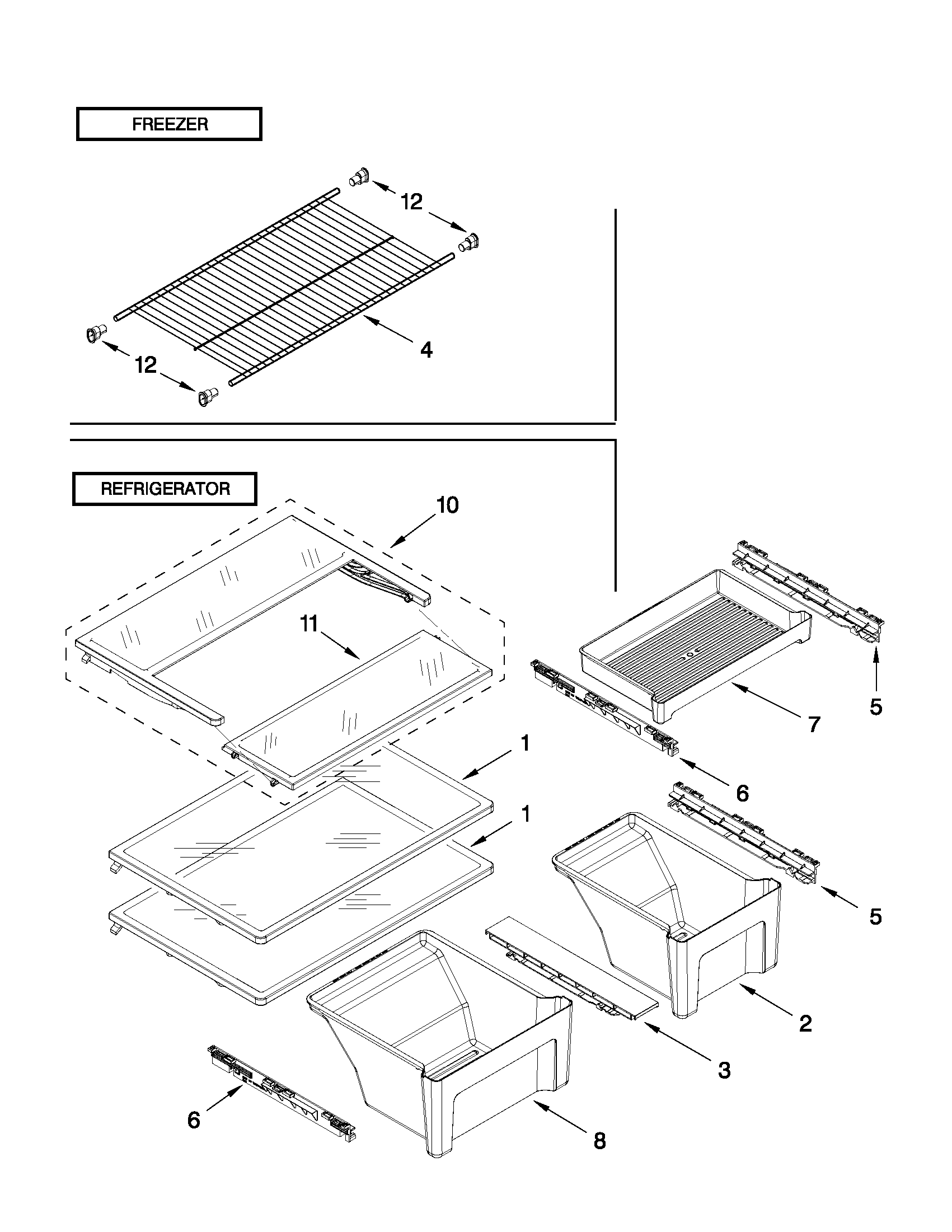 Shelf parts