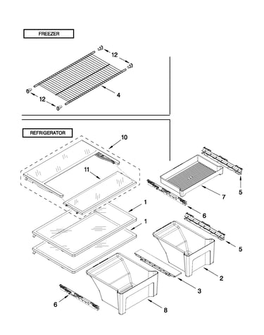 Shelf parts