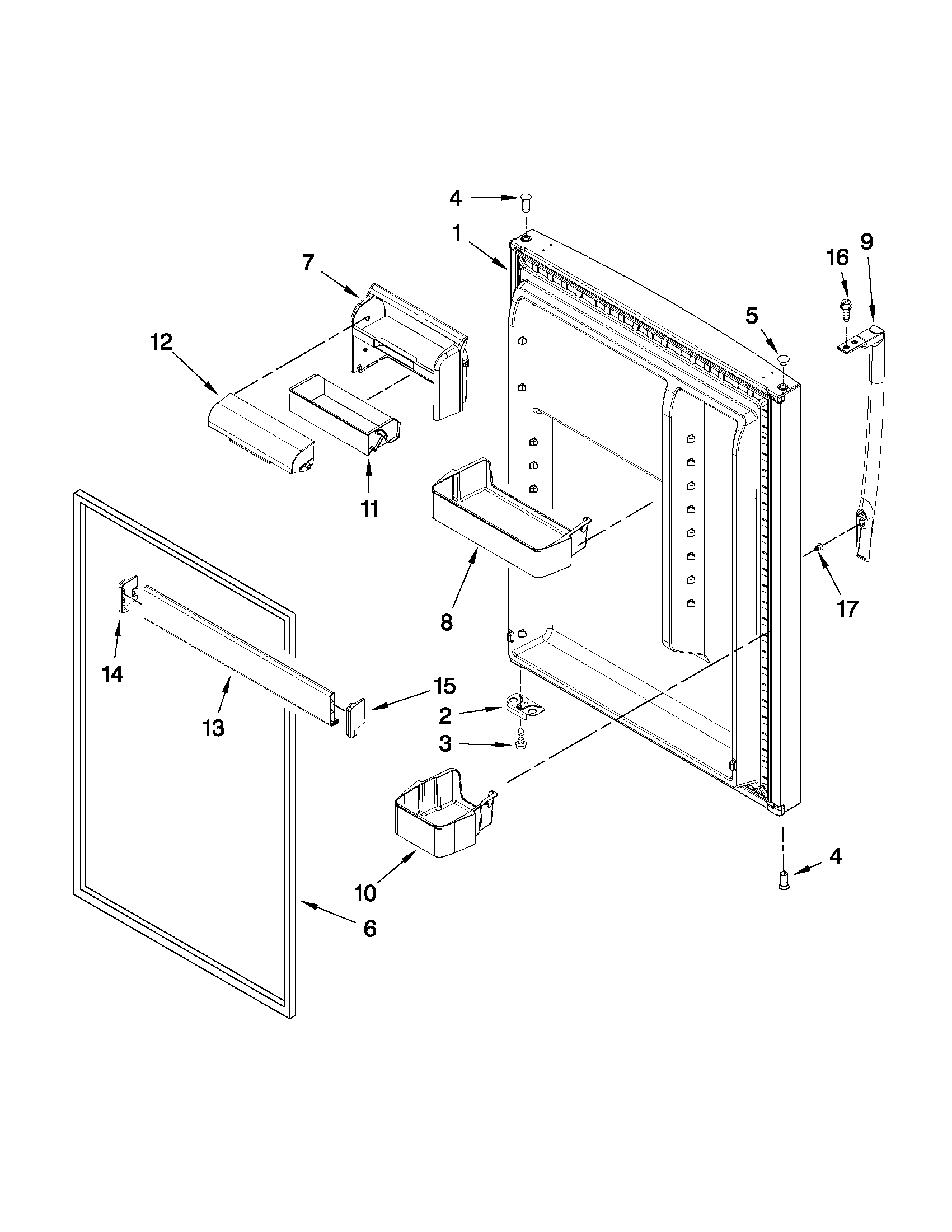 Refrigerator door parts