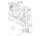 Maytag MLG24PDAWW2 lower cabinet and front panel parts diagram