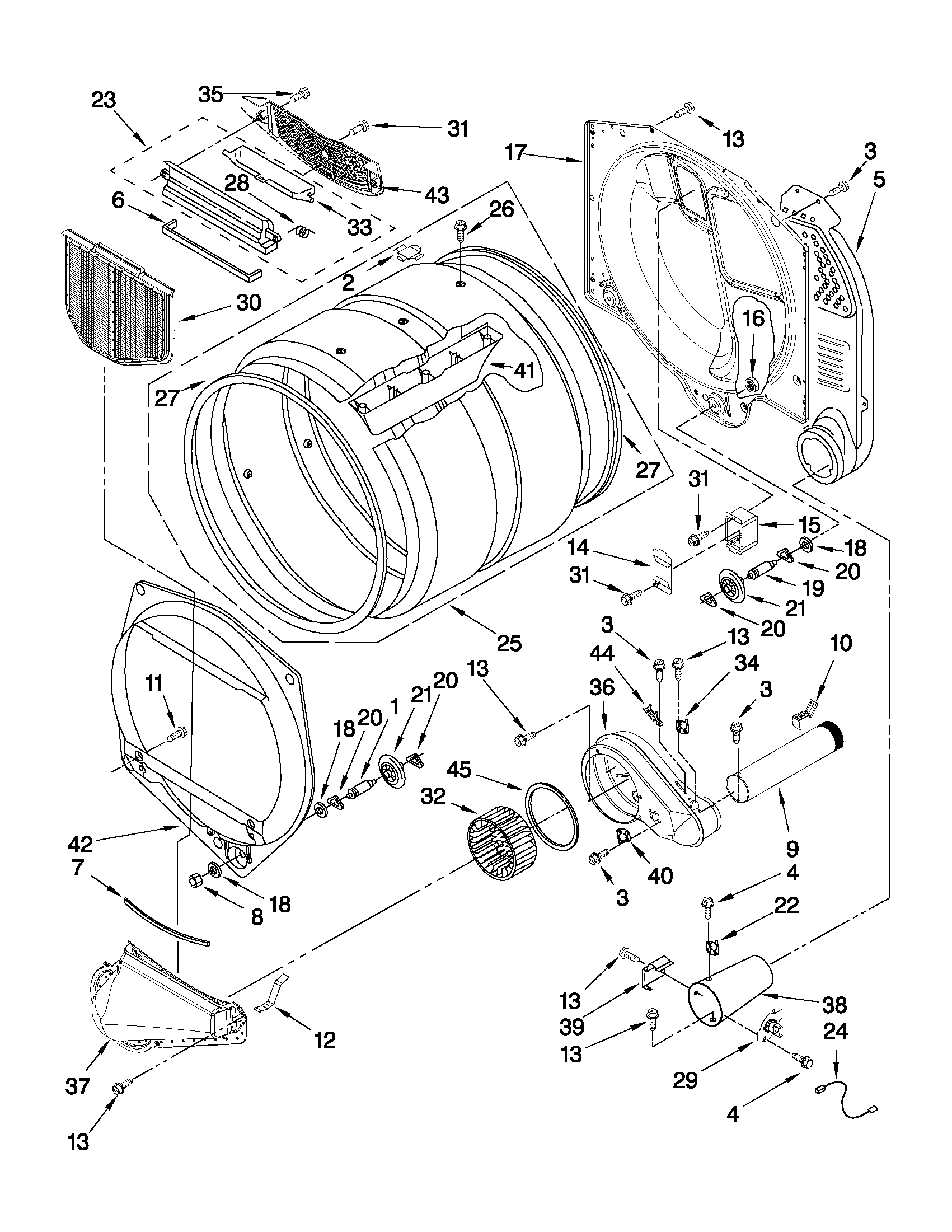 Upper and lower bulkhead parts