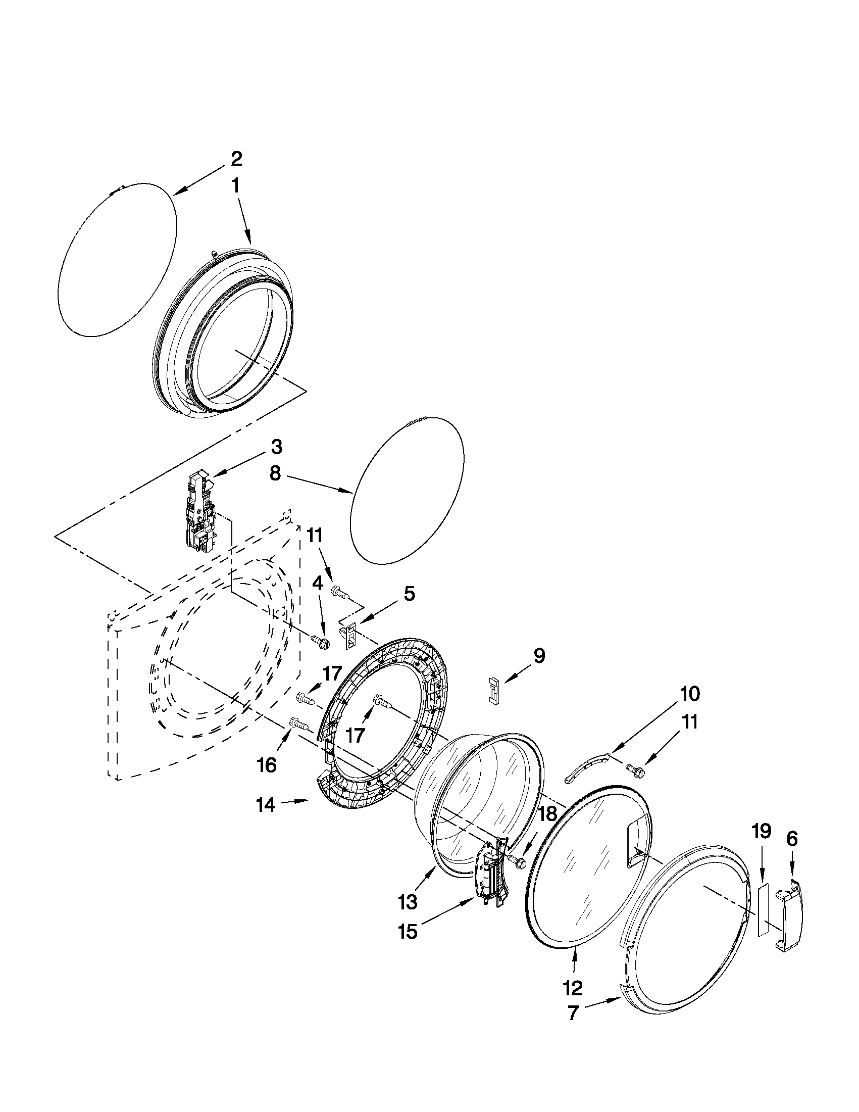 Door and latch parts