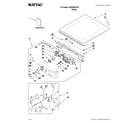 Maytag MEDE500VW2 top and console parts diagram