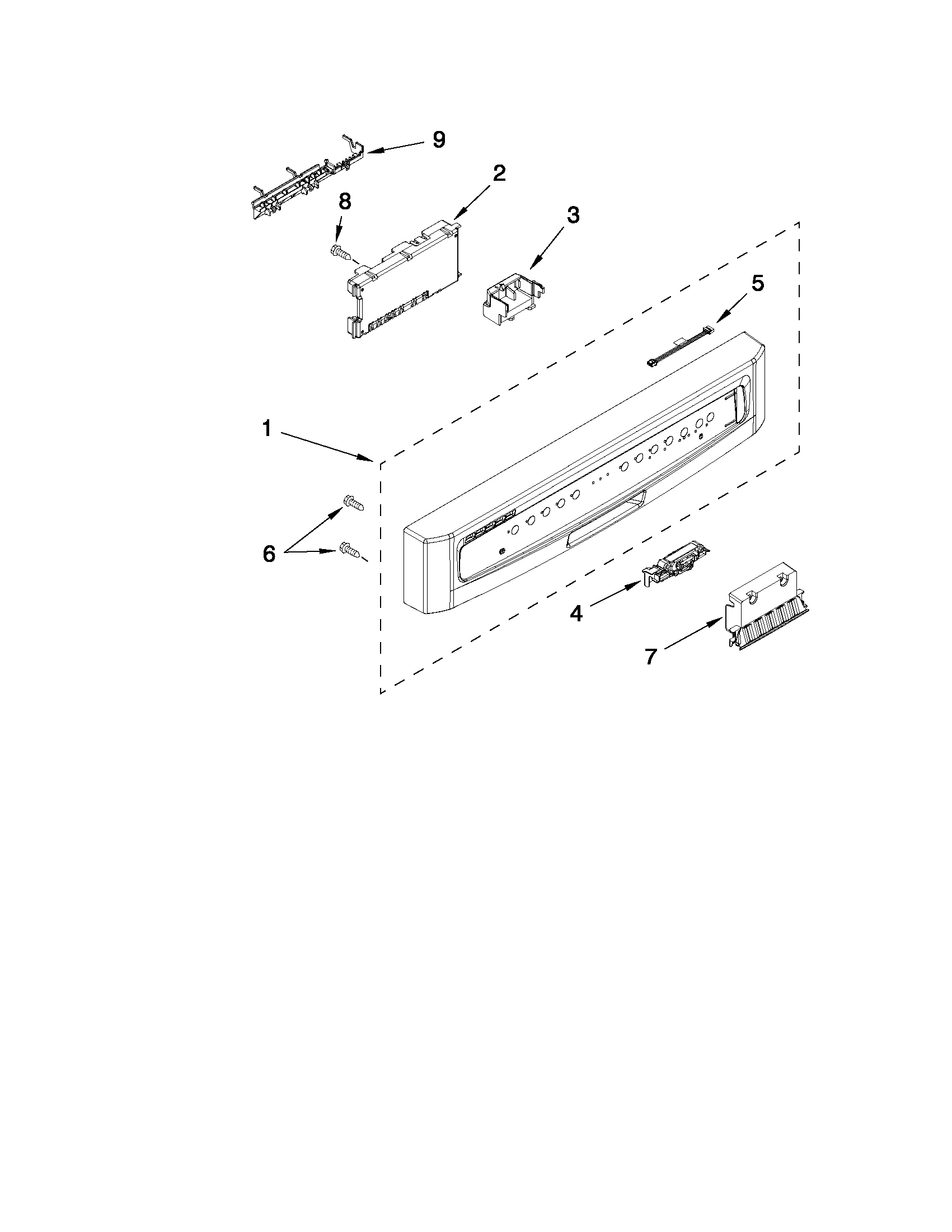 CONTROL PANEL AND LATCH PARTS