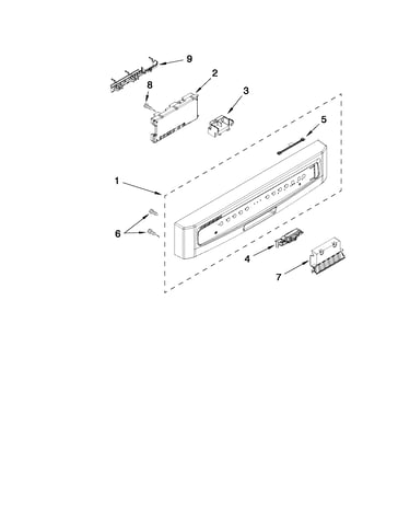 Control panel and latch parts