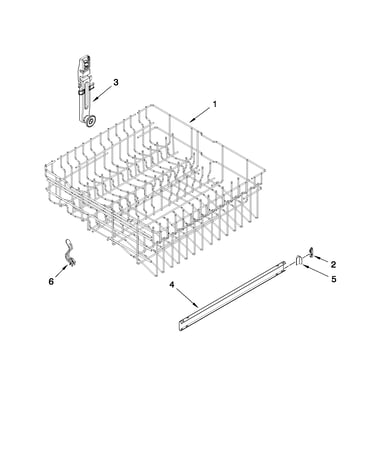 Upper rack and track parts
