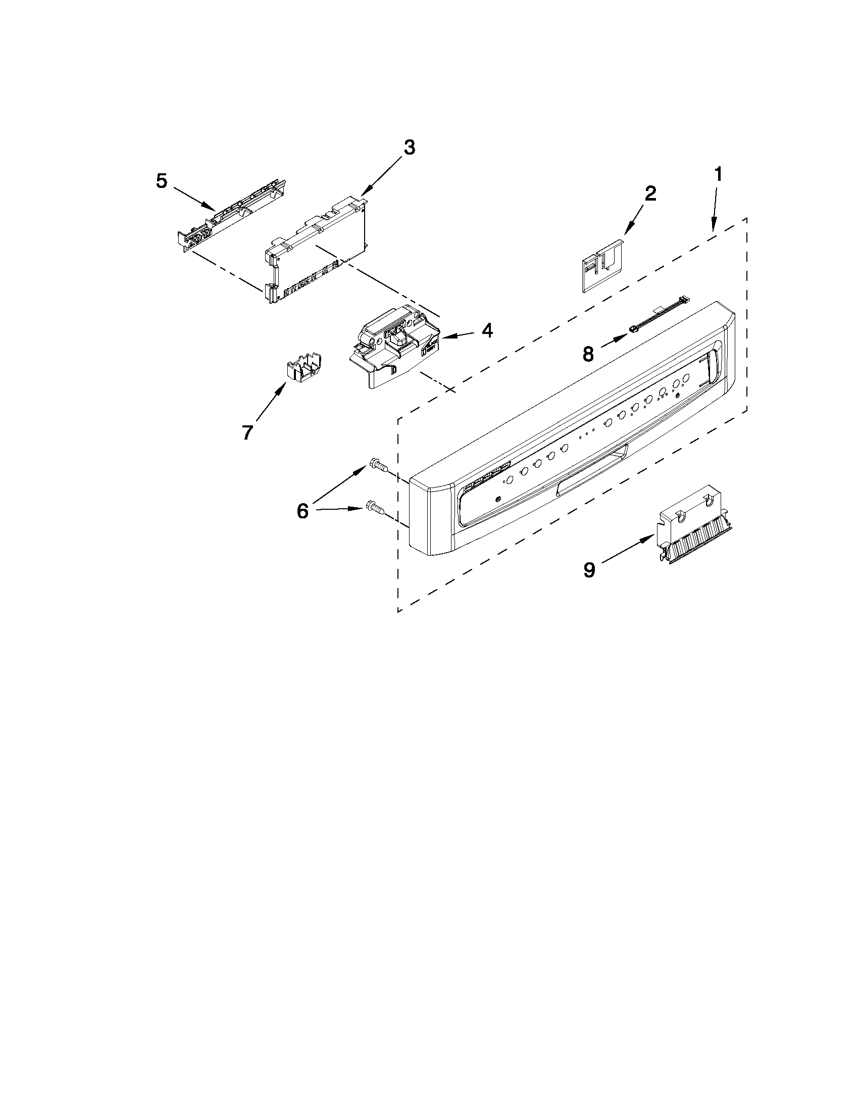 CONTROL PANEL AND LATCH PARTS