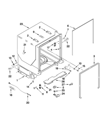 Tub and frame parts